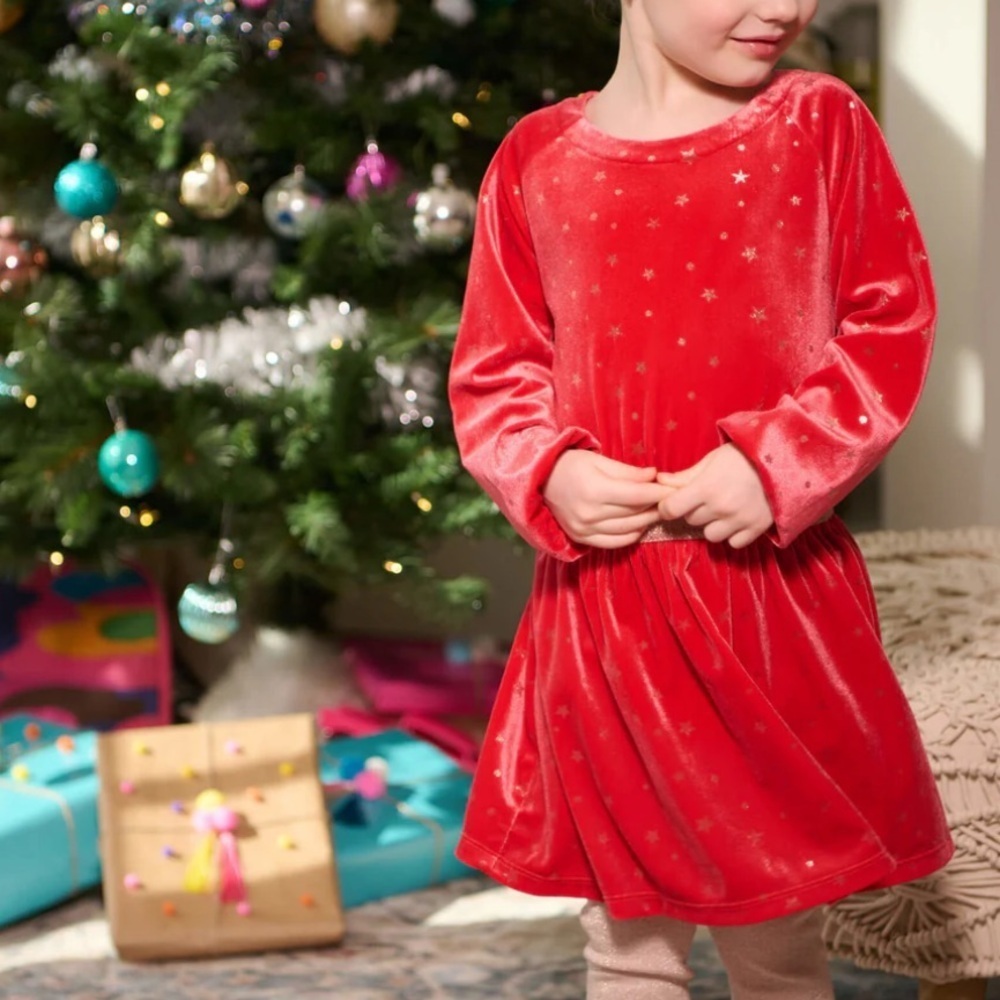 Hatley Kids Red Velvet Dress